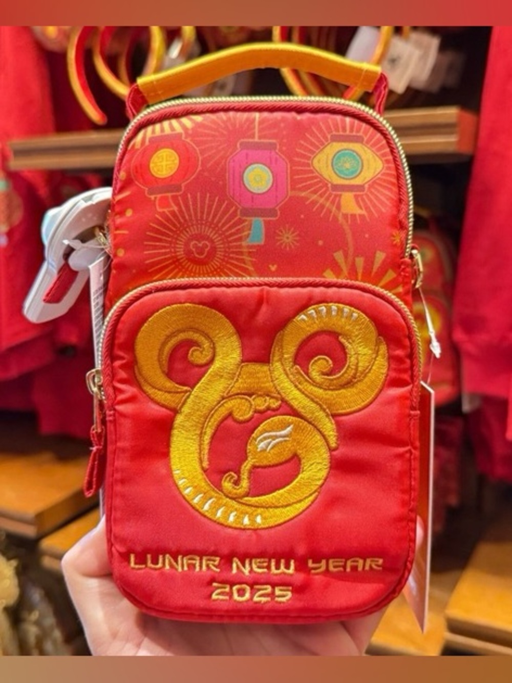 NWT Disney California Adventure Lug Lunar New Year 2025 Red Crossbody Bag